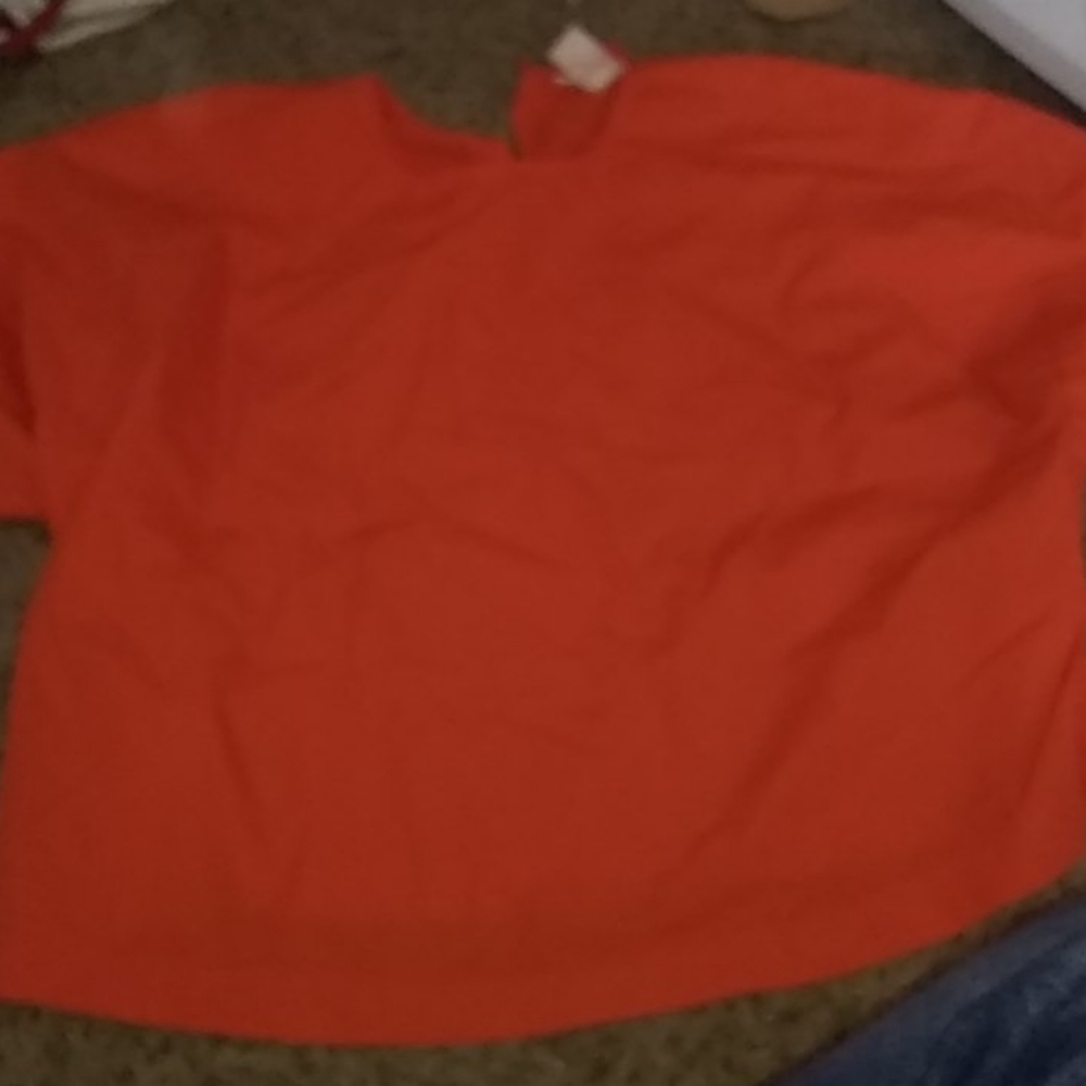 Bright orange h and m blouse size 4